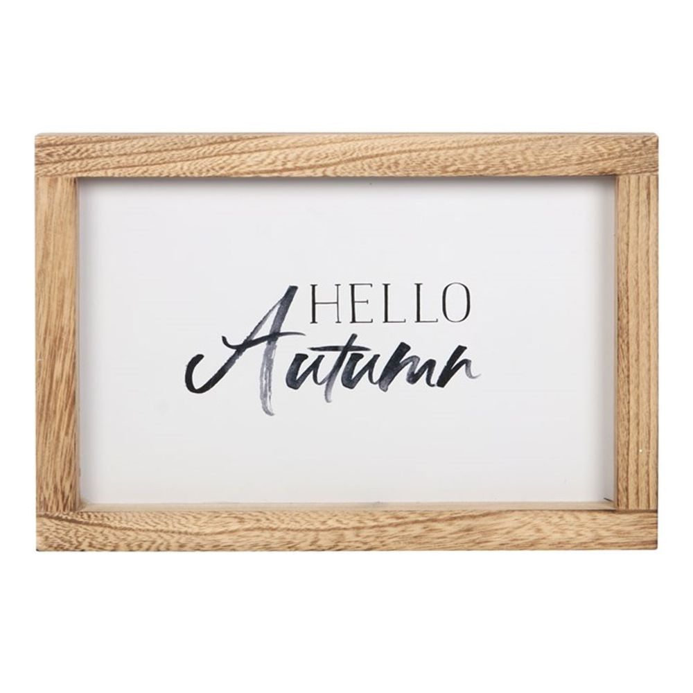 Hello Autumn Wooden Frame Sign