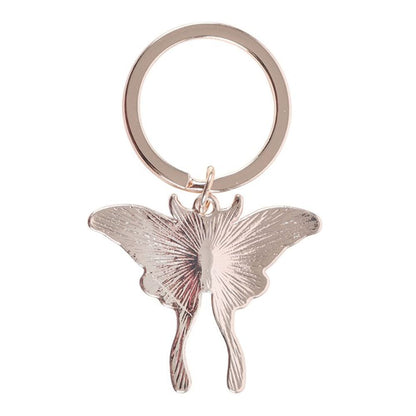 Light Luna Moth Keyring