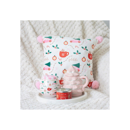 Pink Christmas Tree Shaped Mug