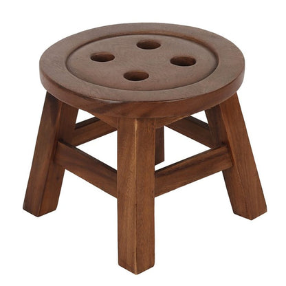 26cm Children's Wooden Button Stool