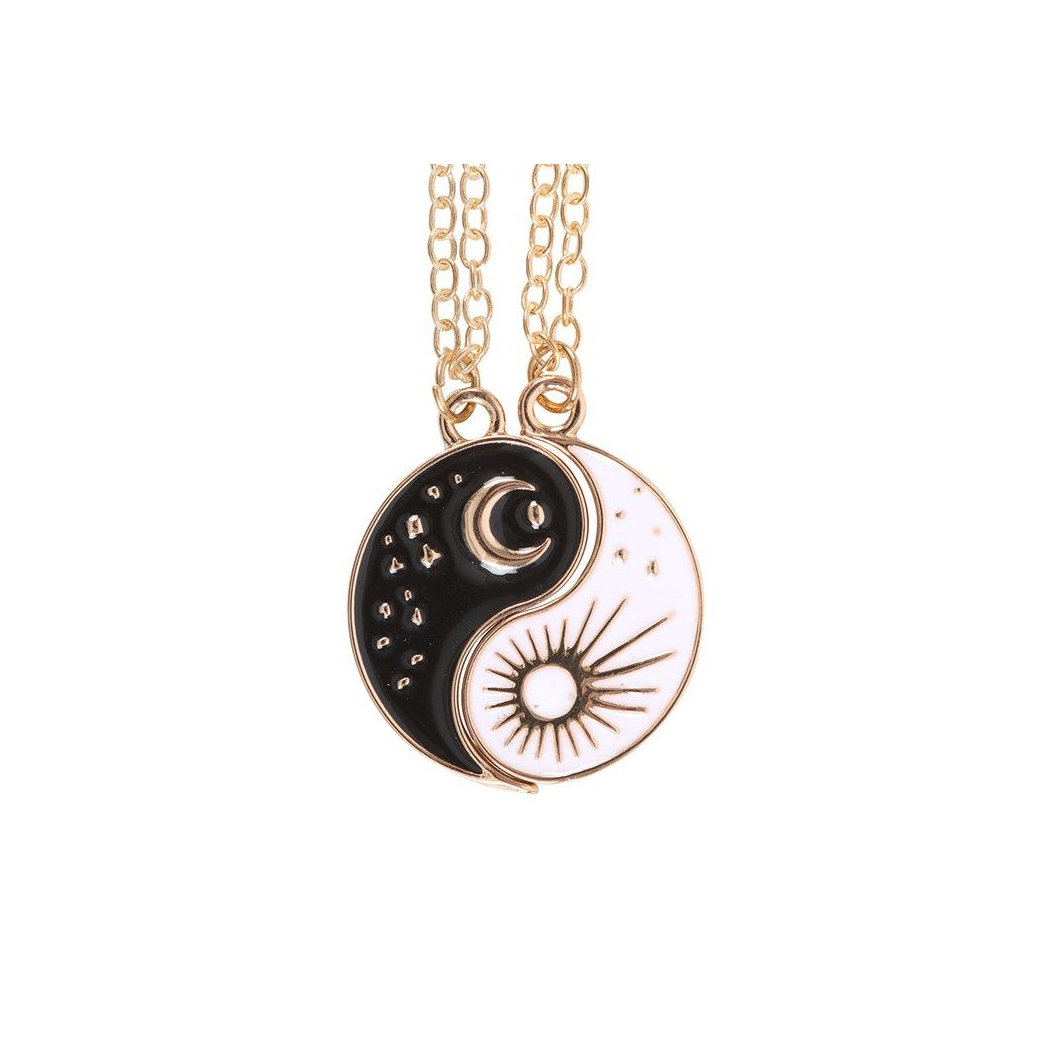 Pair of Yin Yang Best Friend Pendant Necklaces