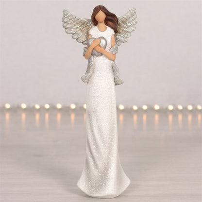 Amara Medium Glitter Angel Ornament