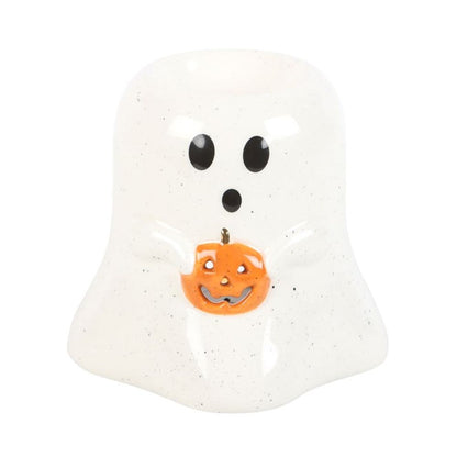 Ghost Shaped Oil Burner with Pumpkin