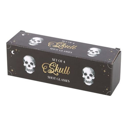 Set of 4 Skull Shot Glasses Set