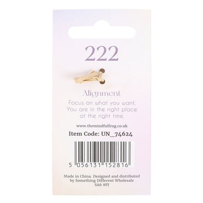 222 Angel Number Keyring