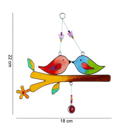 Love Birds On A Branch Suncatcher