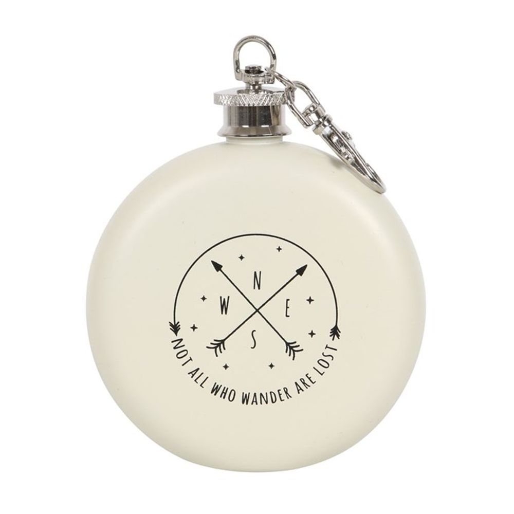 Happy Camper Hip Flask with Keyring