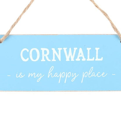 Cornwall is My Happy Place Hanging Sign