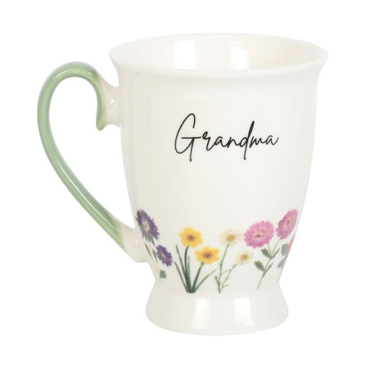 Grandma Wildflower Pedestal Mug