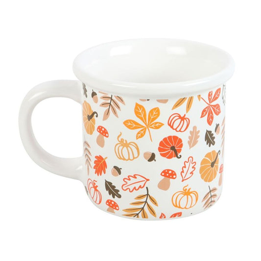 Autumn Leaves and Pumpkins Mug