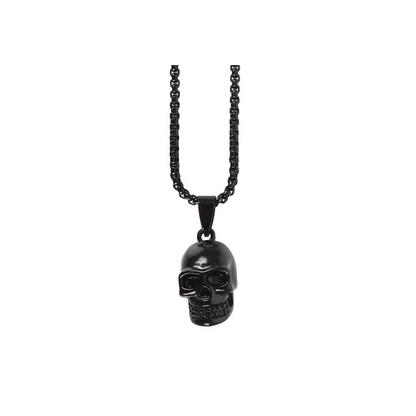 Black Stainless Steel Skull Necklace