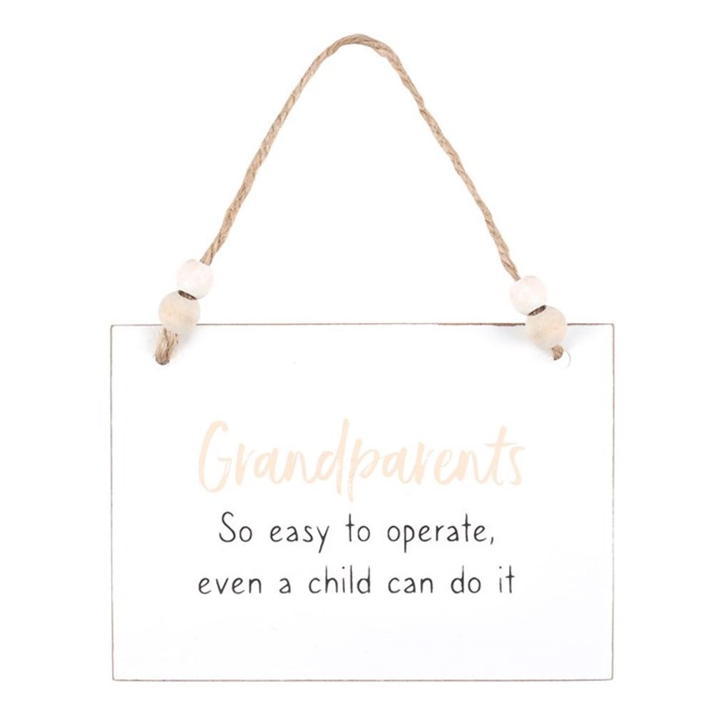 Grandparents Easy To Operate Hanging Sign