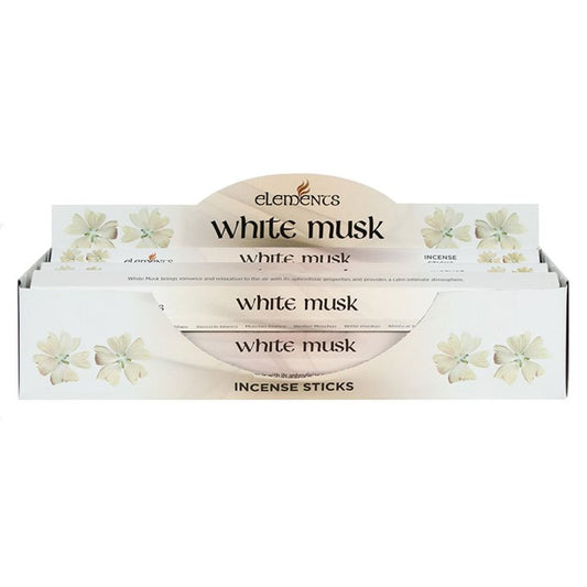 Set of 6 Packets of Elements White Musk Incense Sticks