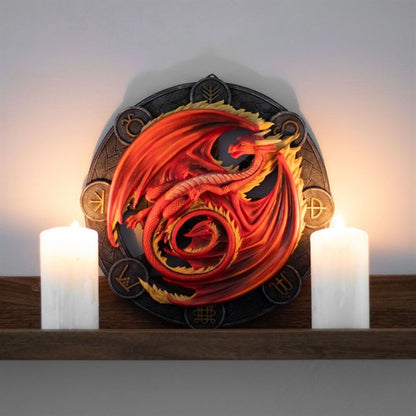 Beltane Dragon Resin Wall Plaque by Anne Stokes