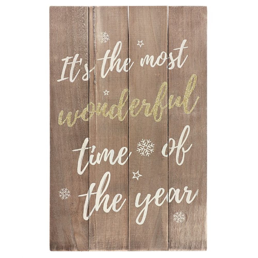 It's the Most Wonderful Time of the Year Wooden Plaque