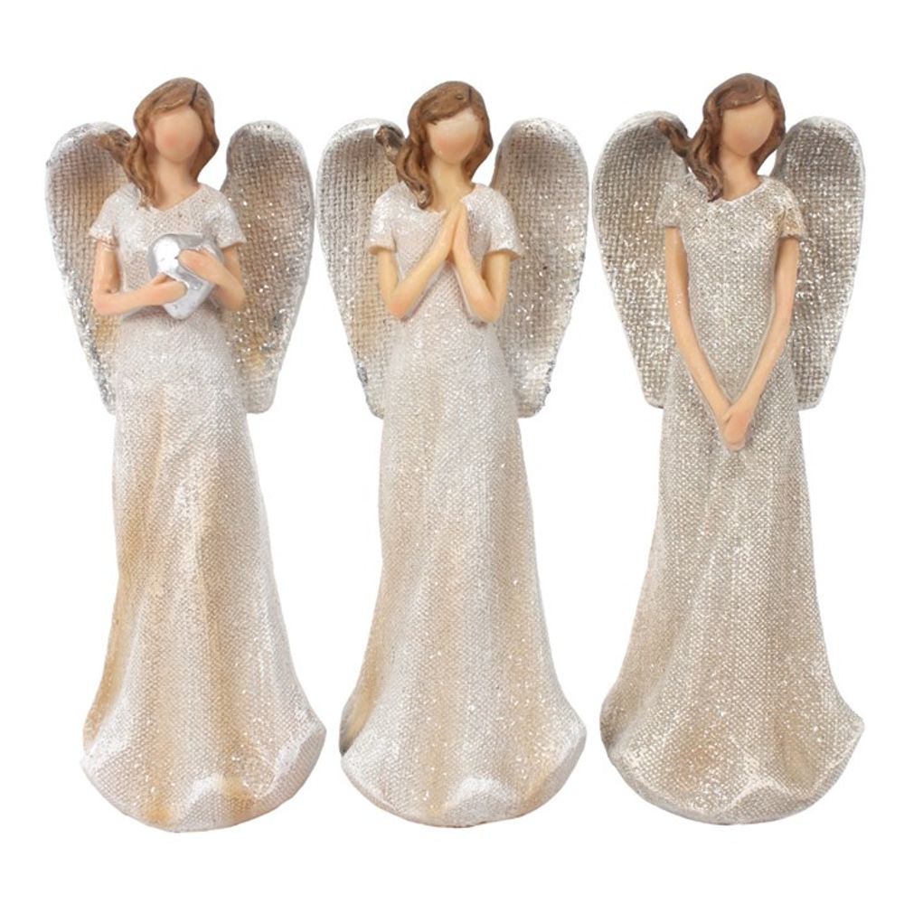 Trio of Small Glitter Angels