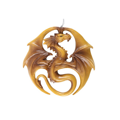 Dragon Medal Hanging Ornament by Anne Stokes