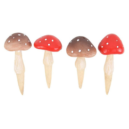 Set of 4 Mini Mushroom Plant Pot Pals