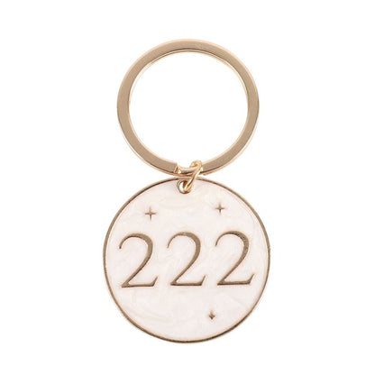 222 Angel Number Keyring