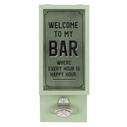 Green Garden Bar Bottle Opener Plaque